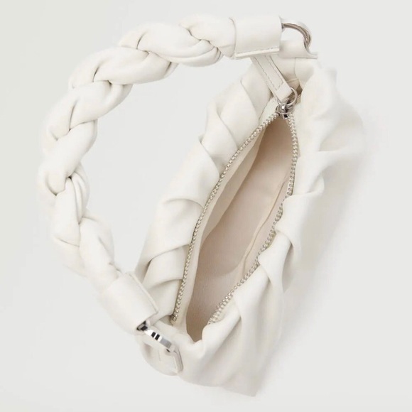 Mango Handbags - Mango Plaited Strap Cross Body Bag, White